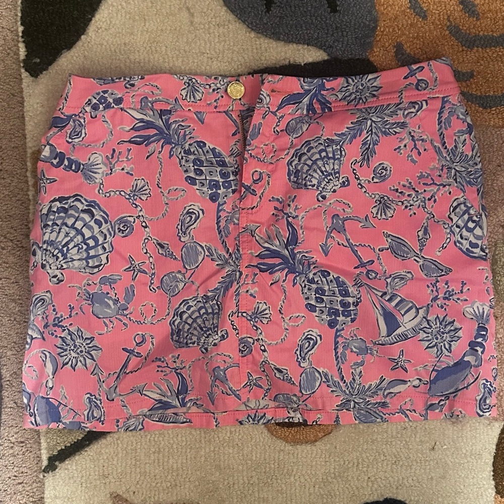 Lilly Pulitzer Pink and Blue Nautical Colette Mini Skort